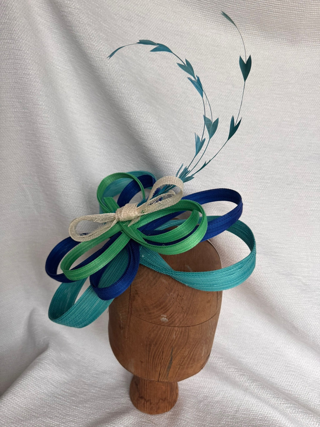 Serre-tête élégant tons bleu et vert