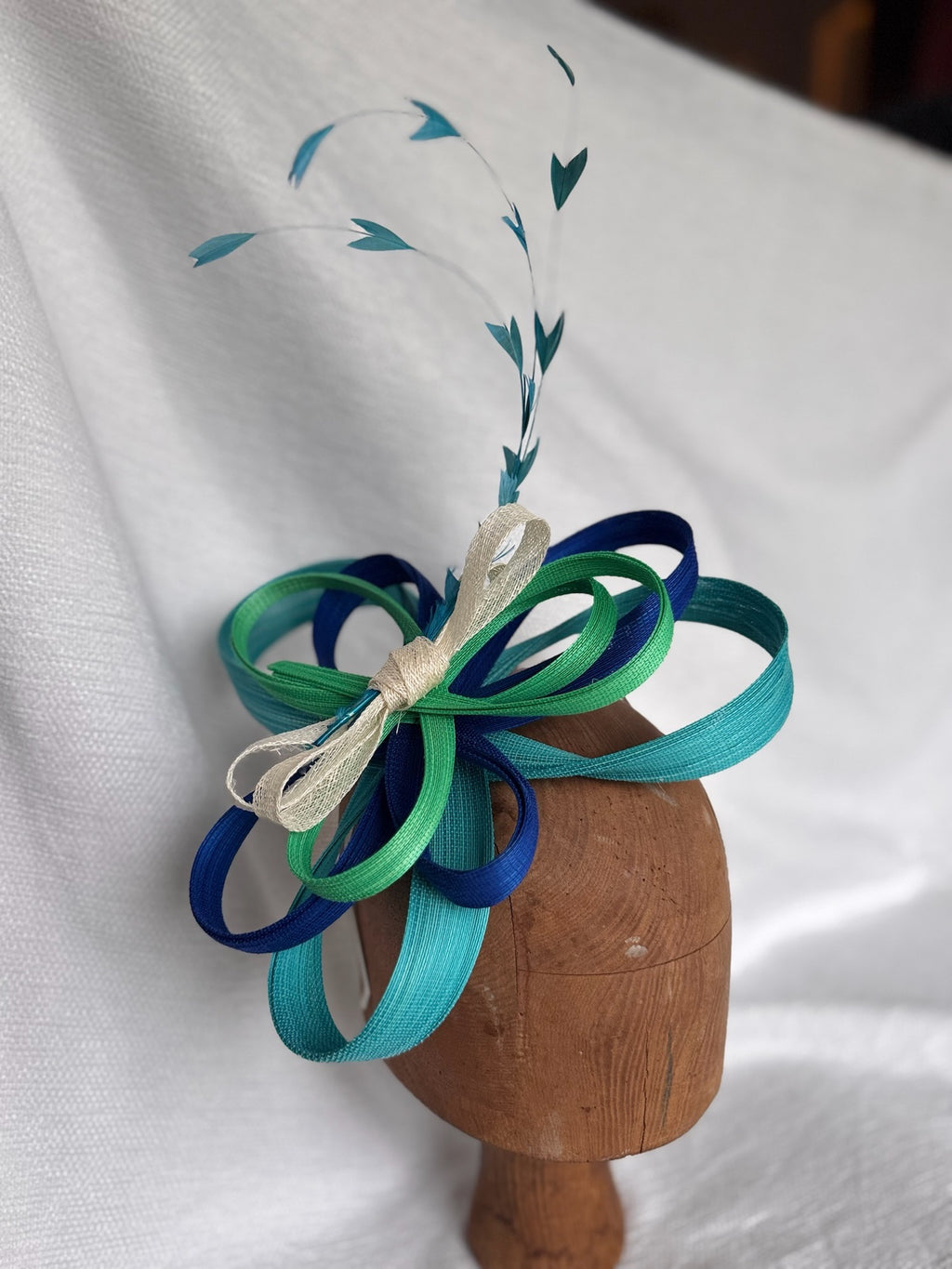 Serre-tête élégant tons bleu et vert